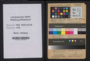 Entnazifizierung Hedwig in der Beck , geb. 21.10.1902 (Koechin)