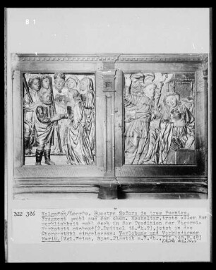 Hochaltarfragment: Verlobung und Verkündigung an Maria