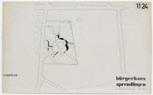Wettbewerb Bürgerhaus Sprendlingen (nicht realisiert), 2. Preis – Lageplan. Sprendlingen/Hessen