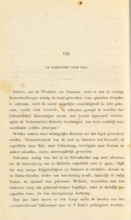 VIII. De expeditien naar Bali