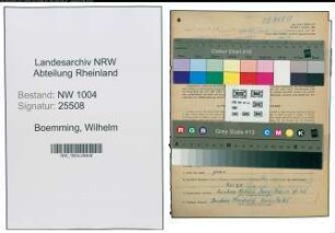 Entnazifizierung Wilhelm Boemming , geb. 21.05.1898 (Wachmann)