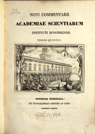 Novi commentarii Academiae Scientiarum Instituti Bononiensis, 5. 1842