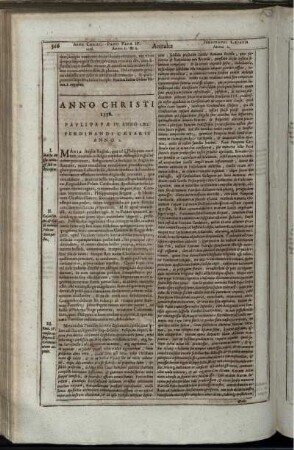 Anno Christi 1556. Pauli Papae IV. Anno 1. & 2. Ferdinandi Caesaris Anno 1