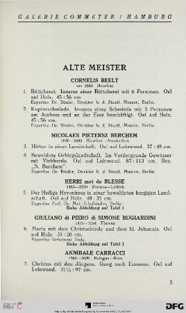 Alte Meister (Nr. 1-42)
