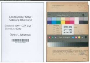 Entnazifizierung Johannes Gersch , geb. 24.06.1901 ()