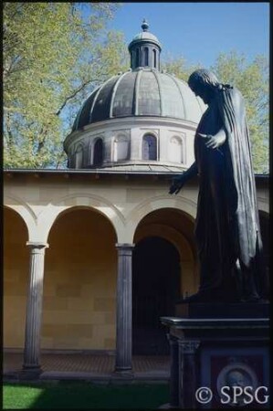 Potsdam, Park Sanssouci, Marlygarten, Friedenskirche, Segnender Christus.