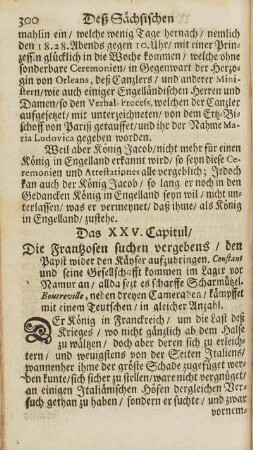 Das XXV. Capitul/ Die Frantzosen suchen vergebens/ den Papst wider den Käysera aufzubringen. ....