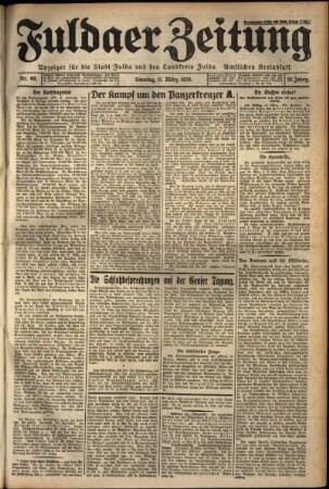 Erste Ausgabe vom Sonntag, den 11. März 1928.