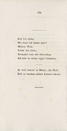 Sitz´ich allein, ...