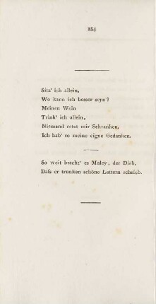Sitz´ich allein, ...