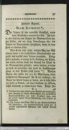 Zweytes Kapitel. Vom Tripper