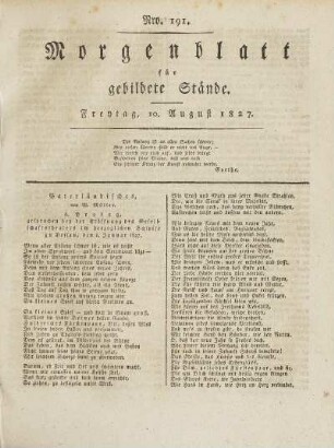 1827: Nro. 191 - Nro. 200