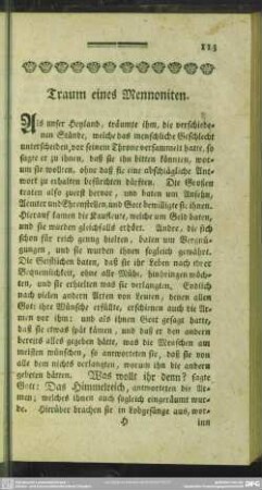 Traum eines Mennoniten