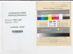Entnazifizierung Josef Lauhues , geb. 02.05.1895 (Lehrer)