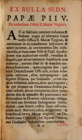 Officium Beatae Mariae Virginis