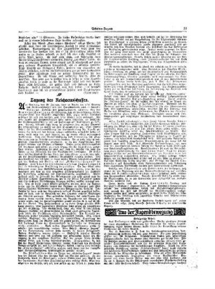 Tagung des Reichsausschusses