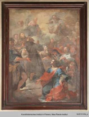 Heilige beten die Dreifaltigkeit an