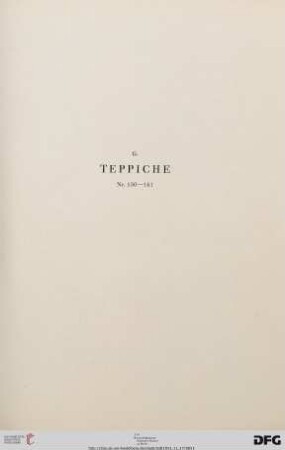 Teppiche (Nr. 150-161)