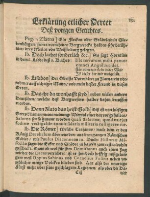 Erklärung etlicher Oerter Deß vorigen Getichtes.