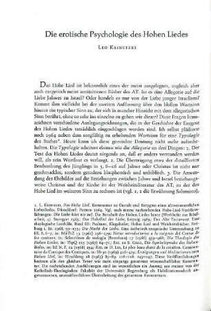 404-416 Die erotische Psychologie des Hohen Liedes