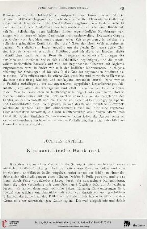 Fünftes Kapitel: Kleinasiatische Baukunst