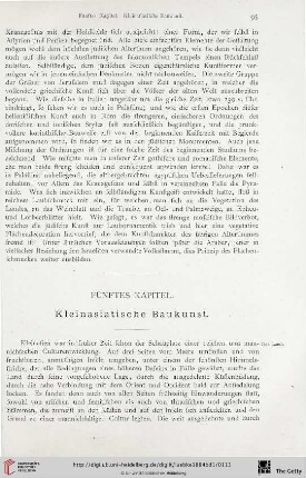 Fünftes Kapitel: Kleinasiatische Baukunst