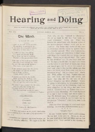 January-March, 1911. No. 1