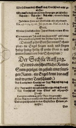 Der Sechste Auffzug.