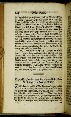 Schweißtreibende und die unmerkliche Ausdünstung befördernde Mittel