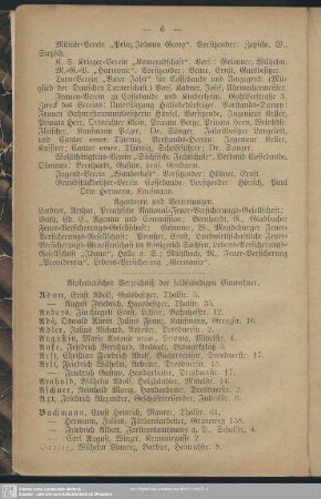 Einwohnerverzeichnis : Alphabetisches Verzeichniß der selbständigen Einwohner