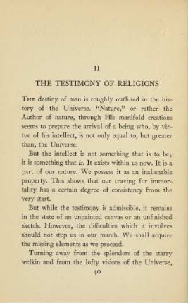 II. The testimony of religions