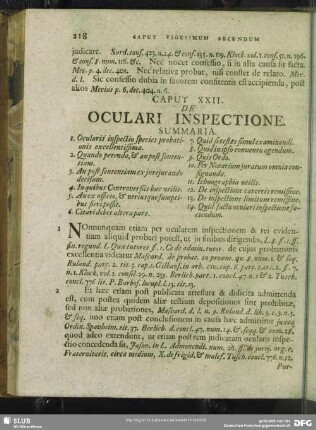 Caput XXII. De Oculari Inspectione