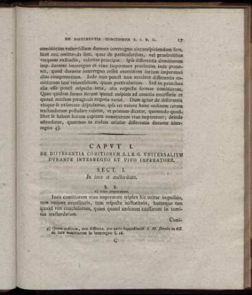 Sect. I. In iure et auctoritate.