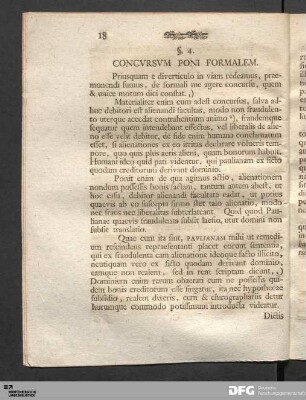 §. 4. Concvrsvm Poni Formalem.