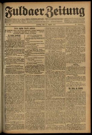 Ausgabe vom Freitag, den 13. April 1917.