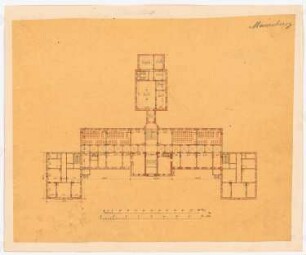 Lehrerseminar, Marienburg: 1. Entwurf: Grundriss EG