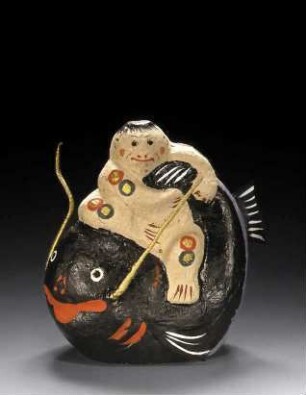 Flußkobold Kappa, 河童大将, auf einem Wels