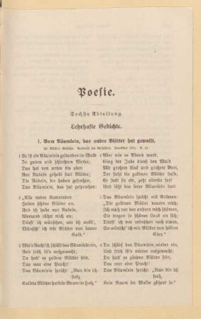 Sechste Abteilung. Lehrhafte Gedichte