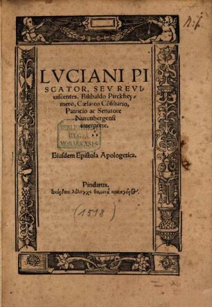 Lvciani Piscator, sev reviuiscentes