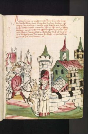 Die Fabel vom grausamen Kaiser (und seinem Hofmeister) (Senescalus/ Roma): Ein Kardinal bringt das Heiltum dem Rom belagernden Kaiser
