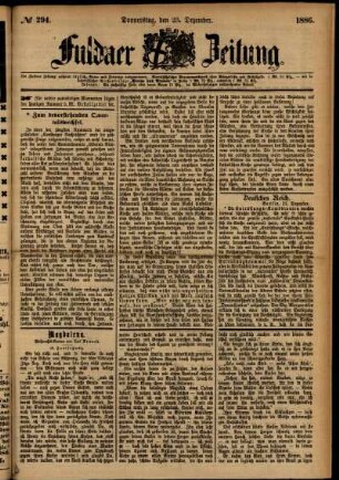 Ausgabe vom Donnerstag, den 23. Dezember 1886.