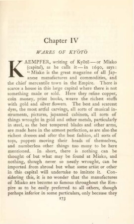 Chapter IV. Wares of Kyoto