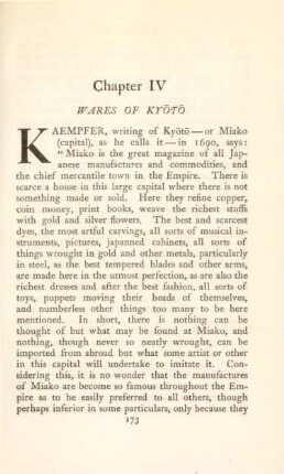 Chapter IV. Wares of Kyoto