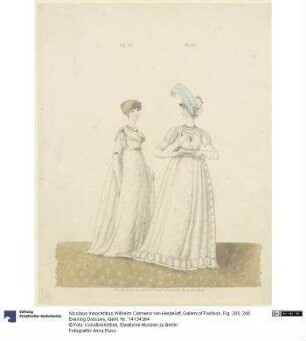 Gallery of Fashion, Fig. 265, 266: Evening Dresses