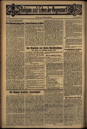 Vierte Ausgabe vom Sonntag, den 16. Februar 1936.