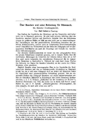 Über Basedow und seine Bedeutung für Dänemark : ein dänischer Forschungsbericht