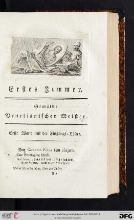 Erstes Zimmer. Gemälde Venetianischer Meister