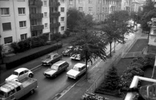 Freiburg: Verkehrsstau in der Runzstraße; von oben
