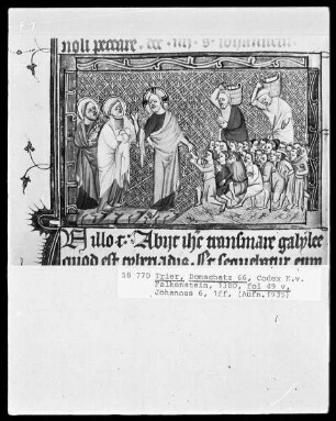 Perikopenbuch des Erzbischofs Kuno von Falkenstein: Die Brotvermehrung