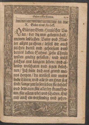 X. Gebet eines Kindes.
